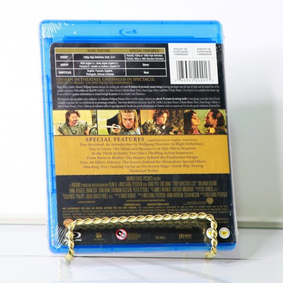 Troy BLU-RAY Movie - Sealed Starring Brad Pitt & Orlando Bloom. - Picture 2 of 4